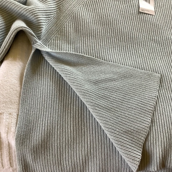 Lafayette 148 Cashmere Silk Blend Knit Long Sleeve Sweater Pale Blue SZ XL - Picture 14 of 16